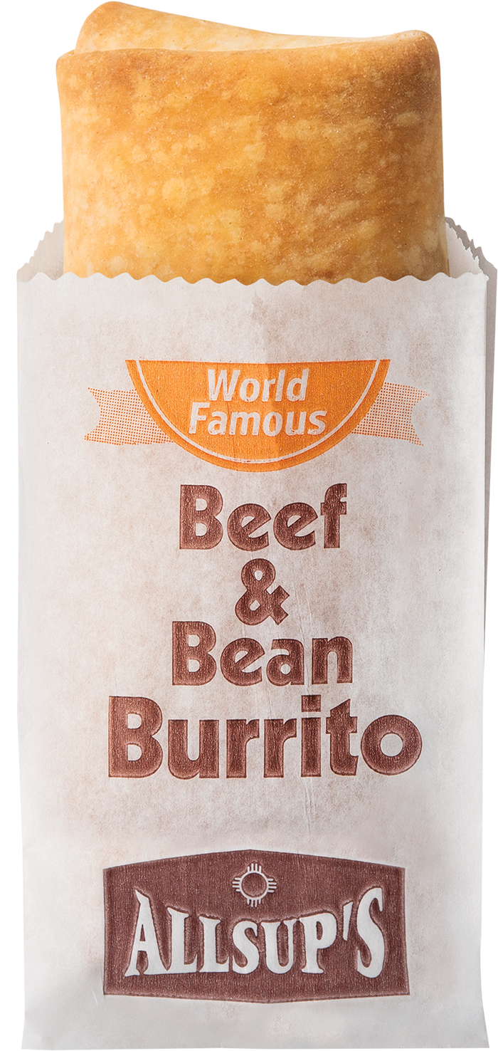 ALLSUPS BEEF & BEAN BURRITO