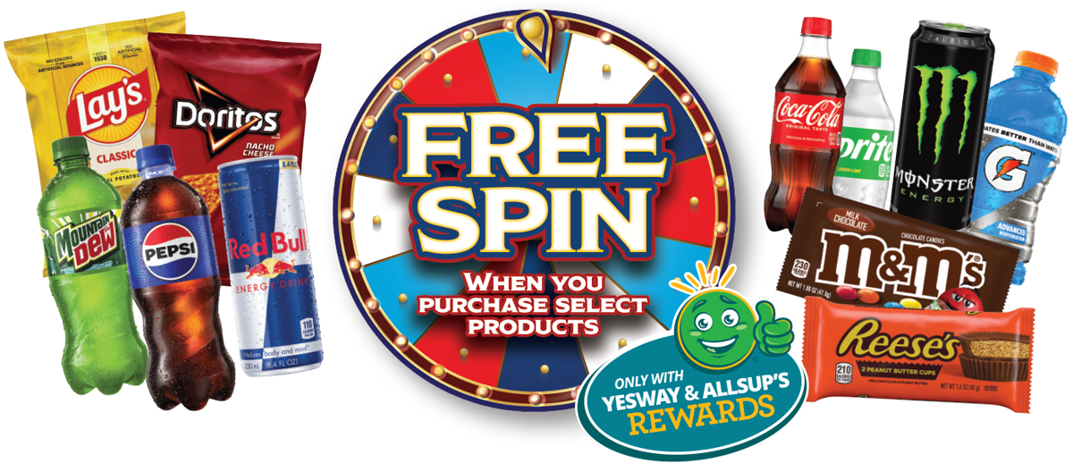 Free Spin when you purchase select products