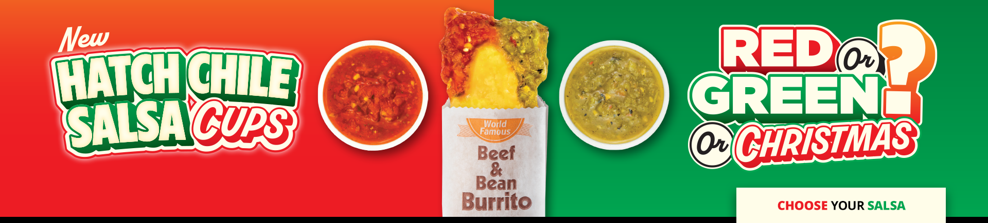 Buy a Chicken Chimi with Hatch Green Chile or Hatch Green Chile & Cheese Burrito for $3.49 mix and match.